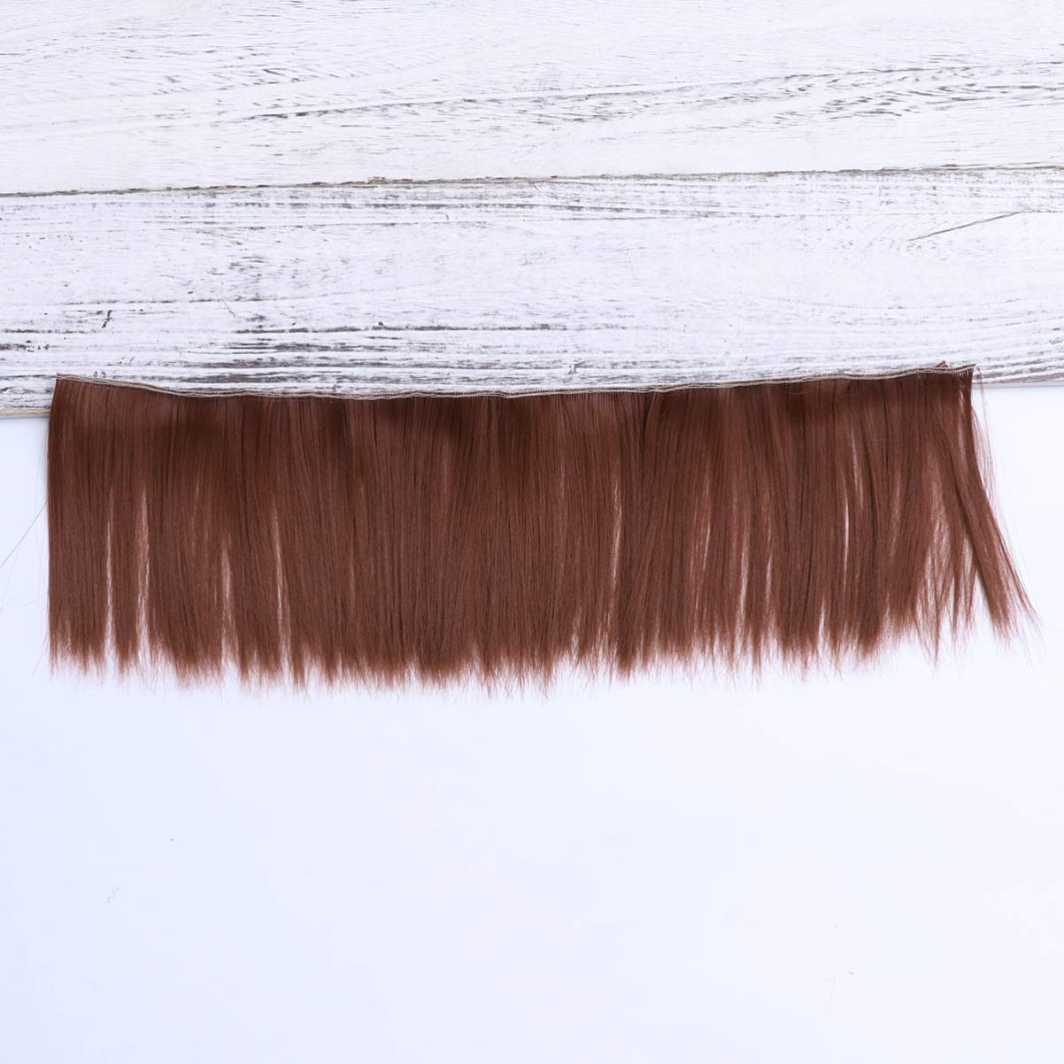 HEALLILY 5Pcs Doll Wig, 6.3 inch Doll Hair Wefts, Straight Synthetic Fake Hair Extensions Replacement for Girls Arts Crafts Doll Making Kits Accessories Supplies