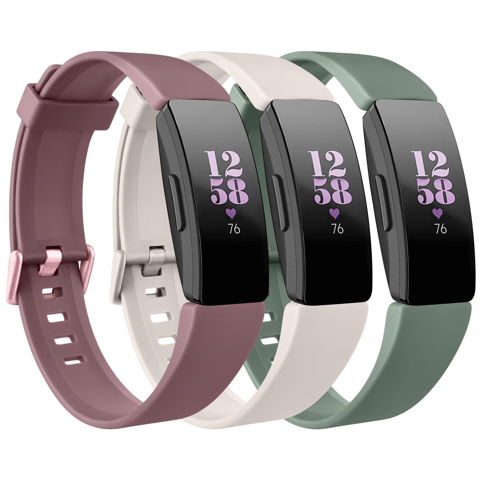 Photo 1 of 3 Pack Replacement Bands Compatible for Fitbit Inspire HR/Fitbit Inspire/Fitbit Ace 2/Fitbit Inspire 2, Adjustable Accessory Soft Silicone Sport Wristband for Women Men