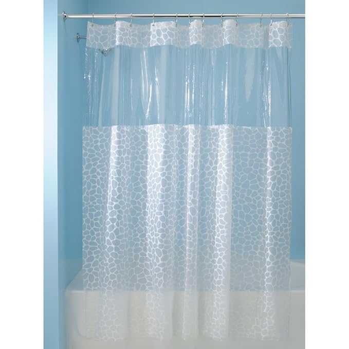 InterDesign Pebblz PVCFree PEVA Shower Curtain, Stall, 54" x 78