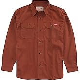 Stormy Kromer The Twill Shirt – Men’s Long Sleeve Button Down Shirt with Cotton Twill Redwood