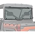 KEMIMOTO Rear Window Compatible with Polaris Ranger XP 1000/Crew 2017-2025, Ranger 1000/Crew 2020-2025, Polaris Ranger XP 900/Crew 2013-2019 Light Smoke Tint Hard Replace#2879013 UTV Rear Windshield