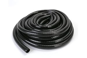 Flantor 1/2" Black PVC Garden Irrigation Tubing, 50 FT Flexible Distribution Tubing, Automatic Drip Irrigation System for Garden, Greenhouse, Flower, Patio, Lawn
