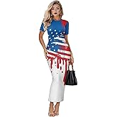 Hdjxbdhsv Womens Short Sleeve Jamaican Flag Midi Bodycon Dress Casual Crewn Neck Pencil Long Dress Plus Size
