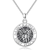 CUOKA MIRACLE Archangel Raphael Necklace for Men 925 Sterling Silver Saint Raphael Medal Pendant Necklace Gift Religious Jewelry Gifts for Men Women on Birthday