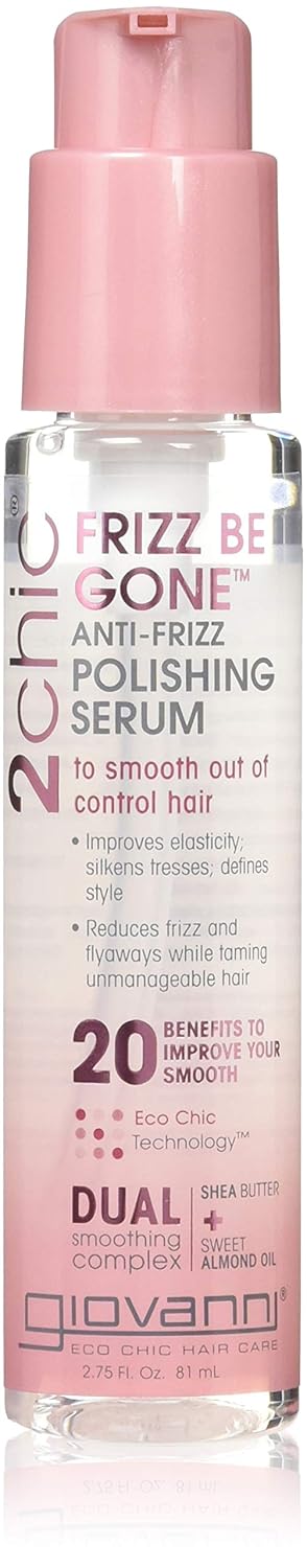 Giovanni 2Chic Anti-Frizz Polishing Serum - Frizz Be Gone Formula with Shea Butter & Sweet Almond Oil 2.75 oz.
