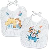 Janlynn Sleepy Bunnies Bibs Stamped Cross Stitch Kit-9-1/2 X11 Set of 2