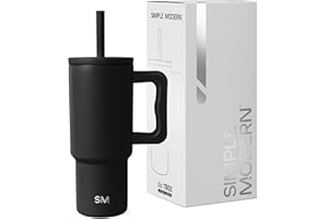 Simple Modern Kids 24 oz Tumbler with Handle and Silicone Straw Lid | Spill Proof and Leak Resistant | Reusable Stainless Ste