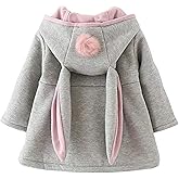CoKate Infant Baby Girl Fall Winter Hooded Coat Sweet Rabbit Jackets Outerwear