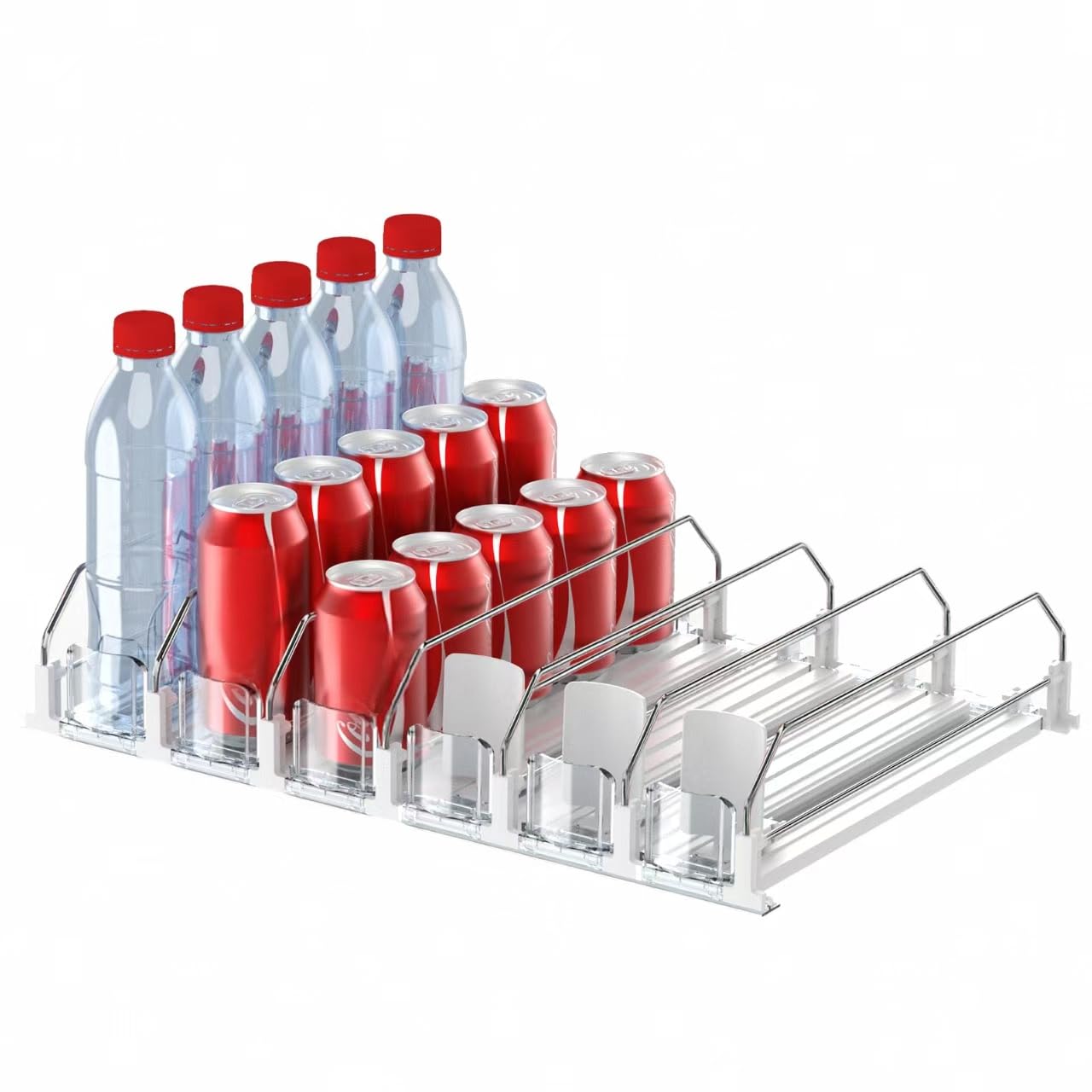 Photo 1 of IBORING Drink Organizer for Fridge,Self Pushing Fridge Drink Organizer,Automatic Drink Dispenser for Fridge-Holds up to 30 Cans