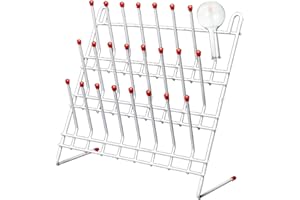 Heytaful Lab Drying Rack 55 Pegs Lab Glassware Rack Steel Wire Glassware Drying Rack Free-Standing Tube Drying Draining Rack for School Laboratory Utensils (24 pegs)