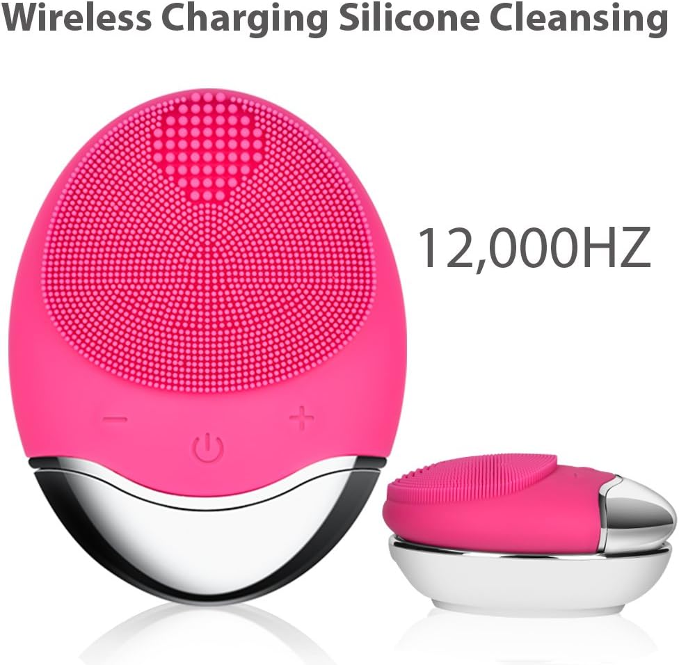 Panoraxy Silicone Sonic Facial Cleansing Brush and Facial Massaging, Anti-Aging,Deep Exfoliator,Reduce Acne&Black HeadWireless Charging and 100% Waterproof Skin Care Device for All Skins