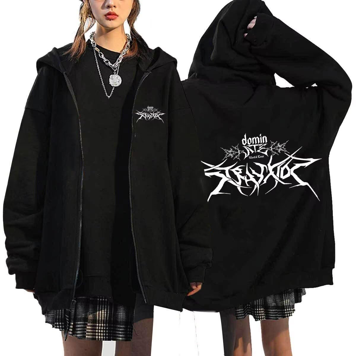 Photo 1 of Outofgas SKZ New Album ATE Hoodie Jacket Felix Hyunjin Bangchan LeeKnow Minho World Tour Zippered Sweatershirt Jacket size xl 