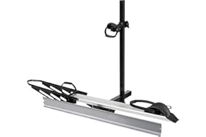 Young Electric Hitch Mount Single Bike Rack with Ramp for Electric Bike, 100 lbs. Capacity Bike Carrier for Truck, Trailer, R