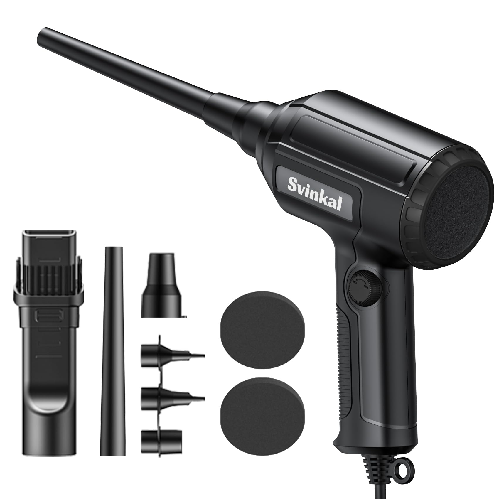 Photo 1 of Svinkal Compressed air Duster Electric 500W, Canned air Replacement, 40000RPM Air Blower, Stepless Speed, an AC dust Blower with 6ounces of Blowing Power for Computer Keyboards etc Electronic Duster