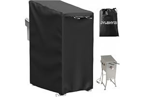 JYLBHYZI Fryer Cover for Bayou Classic 700-701 Deep Fryer,Heavy Duty 600D Oxford Waterproof and Anti-UV Deep Fryer Cover for 4 Gallon Deep Fryer without Cart Shelf,Black
