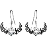Bat Earrings 925 Sterling Silver Gothic Bat Earrings Gothic Halloween Jewelry Gifts for Women