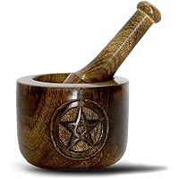 Kaizen Casa Mortar and Pestle Set – Pill Crusher, Spice Grinder, Herb Bowl, Pesto Powder Mortar- 4" x 3" Pestle- 5.5"