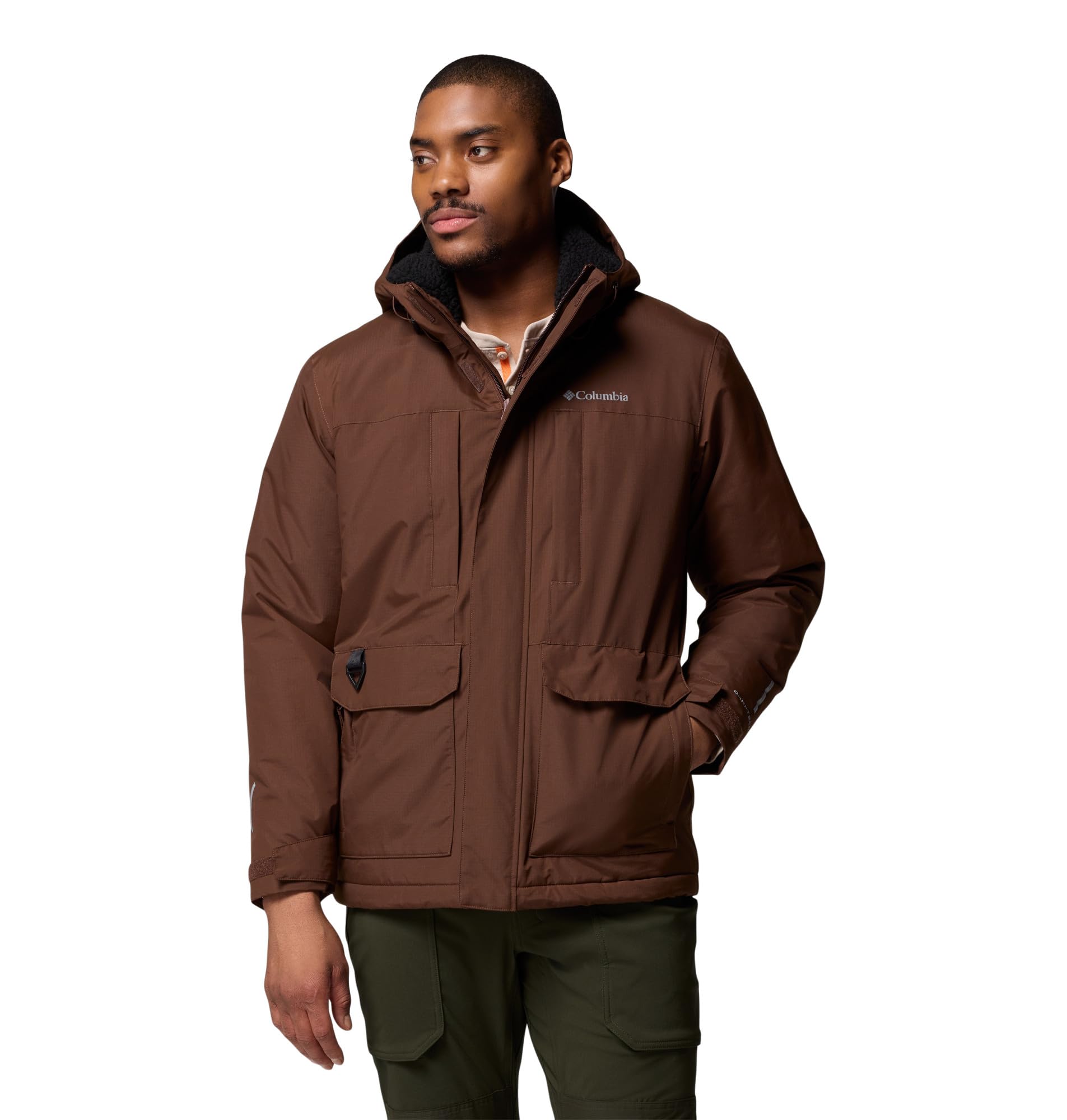Columbia Mens Landroamer Sherpa Lined Jacket, Tobacco, 2X Tall