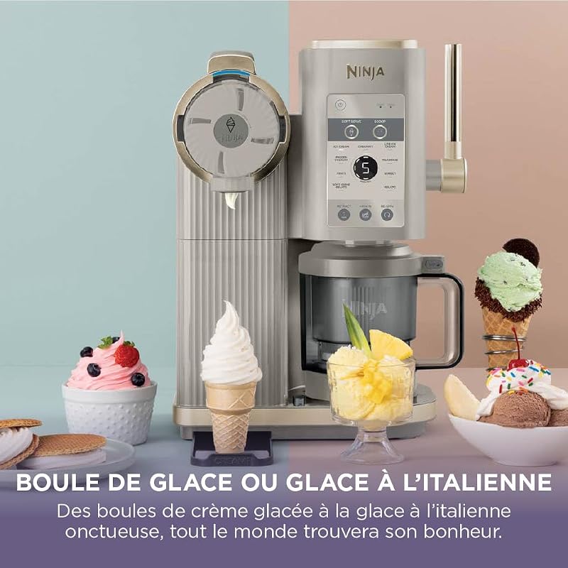 CREAMi Sorbetière Scoop and Swirl avec 2 pots, 13 modes NC701EUSTGD