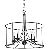 Minka Lavery 1047-677 Westchester County Chandelier, 5-Light, 300 Total Watts, 25-in H x 24-in W, Sand Coal Black with Skylin