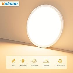 VOLISUN 12 inch 5 CCT LED Flush Mount Ceiling