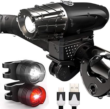 luz bicicleta usb recargable led luces bicicleta delantera y trasera ipx5 resistente con 4 modes super brillante faros delanteros impermeable