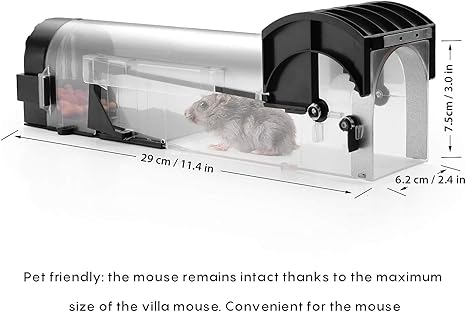 Ulikey 2 Pieces Piege A Souris Souricieres Intelligents Sans Cruaute Souris Originale Attrape Des Souris Vivantes Piege A Rats En Plastique Respectueuse Des Animaux Amazon Fr Jardin