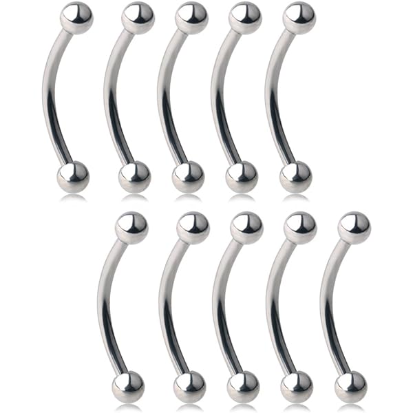 BKTMBN-16g Curved Black Titanium Micro Barbells - Crystal O Corp - Foto 11