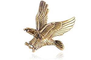 MINGHUA Gold Silver Flying Eagle Brooch Pins for Men