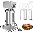 ROVSUN 66LBS/30L Electric Sausage Stuffer, Adjustable Speed Stainless Steel Sausage Maker Meat Stuffer, Heavy Duty Vertical Electric Stuffer Sausage Filler with 5 Stuffing Tubes, Home & Commercial