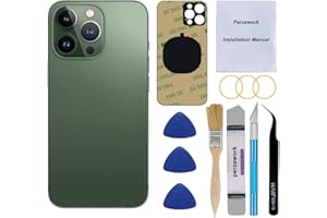 Perzework OEM Rear Cover Back Glass Replacement for iPhone 13 pro max 6.7 inch (Alpine Green) All Carriers with Pre-Installed Adhesive and Professional Repair Tool Kits
