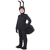 Kids' Ant Costume | 100% Polyester Jumpsuit with Zipper, Gloves & Antenna | Halloween Outfit for Animal Themed Parties