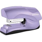 Bostitch Heavy Duty Stapler, 40 Sheet Capacity, No Jam, Purple | No-Jam Technology, Opens 180&deg; for Tacking &amp; Crafting, Flat Clinch Design, Stands Vertical or Horizontal