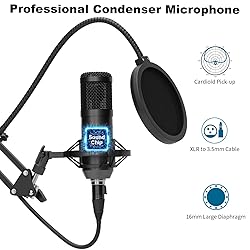 Podcast Equipment Bundle, Audio Mixer with Voice