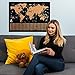 Scratch off Map of the World XL Poster - US States outlined - Extra Large size 33