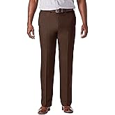 Haggar Men's Cool 18 Pro Classic Fit Flat Front Casual Stretch Performance Golf Pant - Regular and Big & Tall