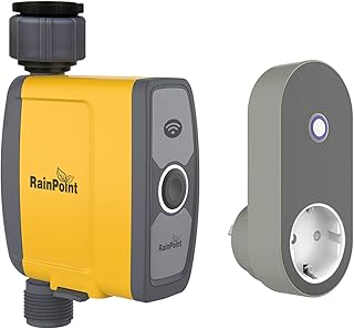 Rain Point WiFi Intelligenter Bewässerungscomputer mit App steuerbar,Garten Bewässerungssystem Bewässerungsuhr, Wasserdicht Automatische gartenbewässerung für Garten Gewächshaus Landwirtschaft(103W)