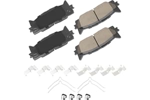 HYFTJYZ Ceramic Front Brake Pads Set Compatible with 2008-2018 Toyota Avalon,2007-2017 Toyota Camry,2007-2018 Lexus ES350,2013-2018 Lexus ES300h,Automotive Replacement Brake Pads Front,Reliable Braking Power