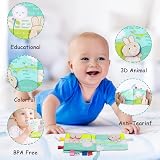 Vicloon Soft Toys Baby Bath Cloth Book 3D Animals Crinkle Tail Sensory Rabbit view 4