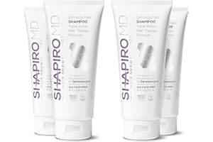 Shapiro MD Hair Growth Experts Hair Loss Shampoo | DHT Fighting Vegan Formula for Thinning Hair Developed by Dermatologists | Experience Healthier, Fuller and Thicker Looking Hair | 4 Month Supply