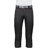 Augusta Sportswear Women's Slide-Flex Softball Belted, Pockets, Mid Rise-Baseball Pants for Comfort & Style