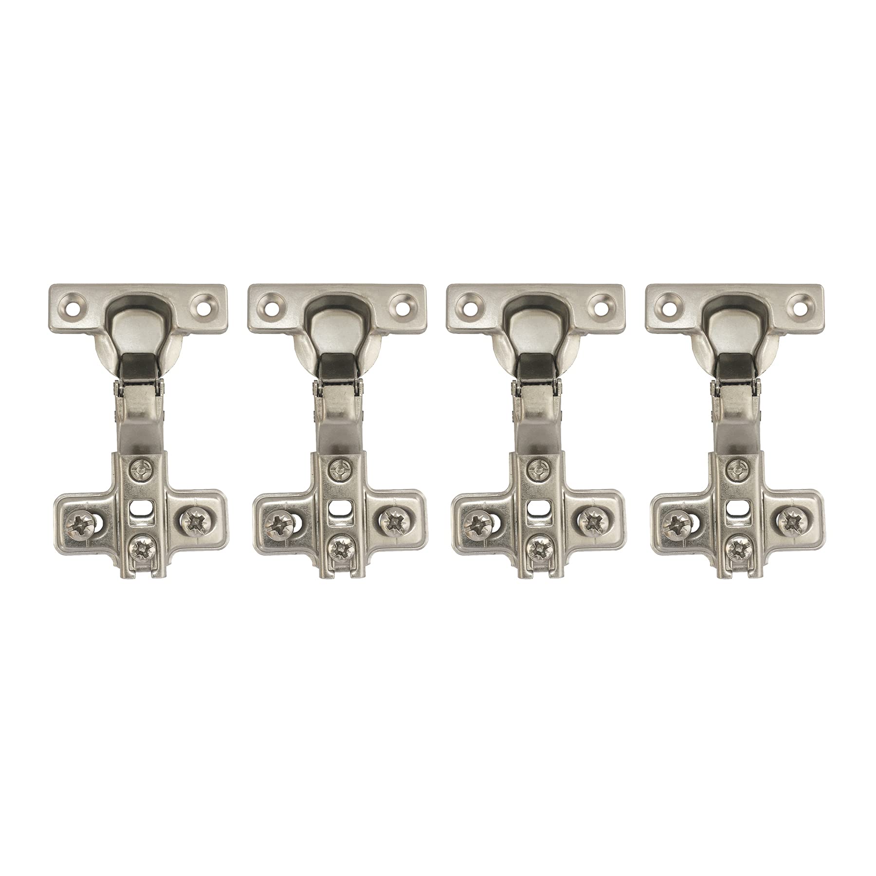 LIKERAINY 95 Degree Half Overlay Hinges 26mm Without Damper Slide on Assembly Kitchen Cabinet Cupboard Wardrobe Door Hinge Pack of 4