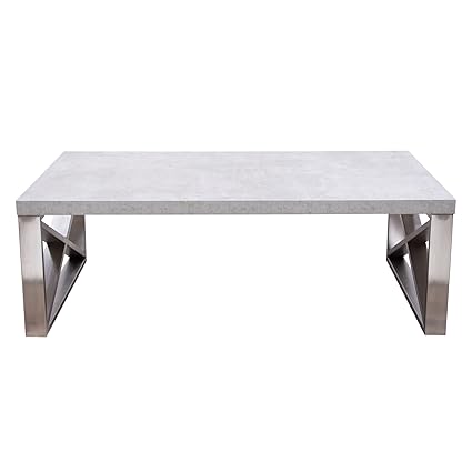 Amazon Com Diamond Sofa Cocktail Table In Faux Concrete Finish