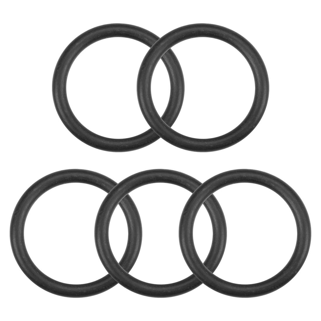 sourcing map Nitrile Rubber O-Rings 23.3mm OD 18mm ID 2.65mm Width, Metric Nitrile Rubber Sealing Gasket, Pack of 5