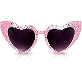 Saysurey 21st Birthday Gift Decorations for Her Pink Heart Sunglasses Funny I'm 21 Glasses Rhinestone 21st Birthday Outfit Gifts for Her Women 21 Party Favors