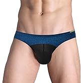 ZONBAILON Mesh Underwear for Men Briefs Enhancing Bulge Big Pouch Underpants Ultra Soft Stretch Breathable M L XL 2XL