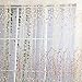 Norbi Fresh Floral Print Tulle Voile Door Window ROM Curtain Drape Panel Sheer Scarf Valances (Beige)