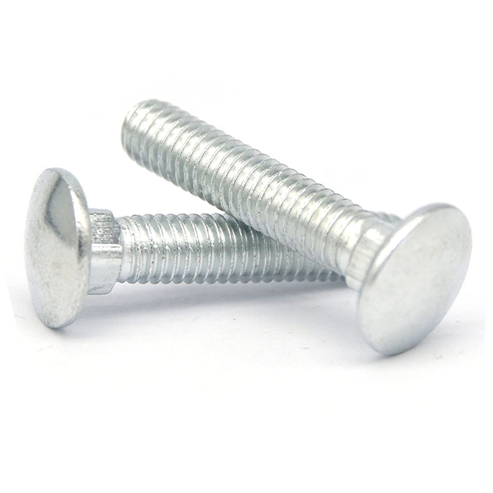 50 Pcs Carriage Bolts, Coach Bolts,Neck Carriage Bolt, Round Head, Square Neck, Zinc Plated （M4-0.7x10mm）
