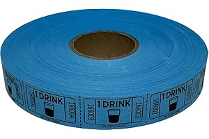 The Ticket Gurus-roll of 2000 Blue Drink Tickets Single Roll Consecutively Numbered Raffle Tickets