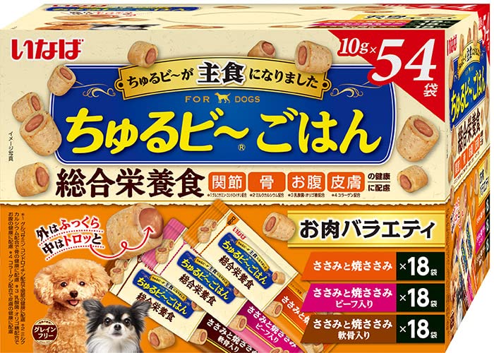 いなば ちゅるビ~ごはん お肉バラエティ 10g×54袋 犬用おやつ商品画像